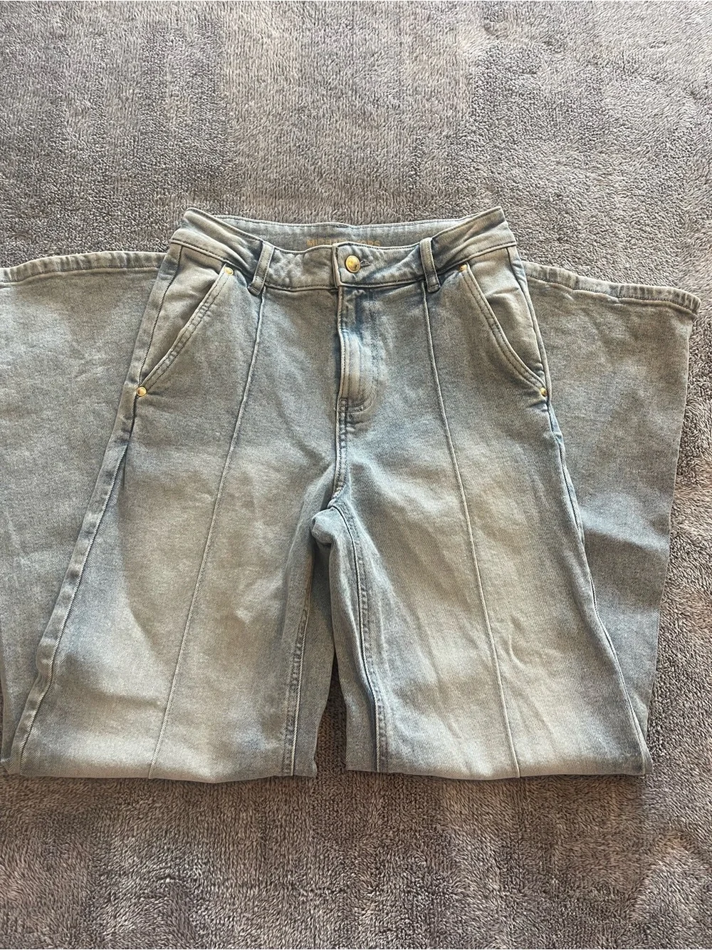 Michael Kors wide leg Jeans with Front Seam Panels